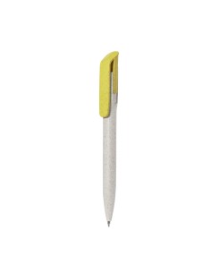 Bolígrafo de caña de trigo personalizado en color amarillo