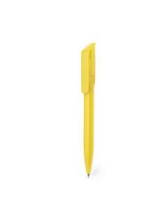 Bolígrafo con clip plano para marcaje de precisión personalizado en color amarillo