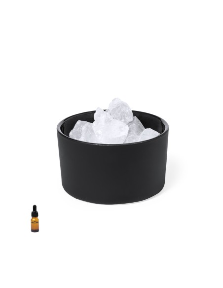 Difusor aromático de piedras de cristal con aceite de lavanda personalizado, recipiente con piedras y frasco de aceite
