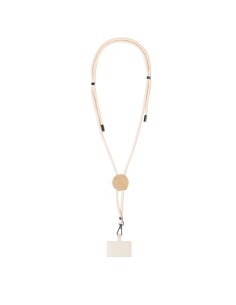 Lanyard con soporte de bambú para smartphone personalizado, otra vista completa