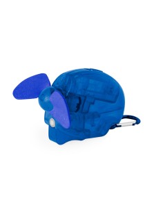 Ventilador vaporizador de 35 ml con mosquetón personalizado en color azul