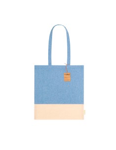 Bolsa de algodón reciclado plana de 120 g/m2 personalizada en color natural