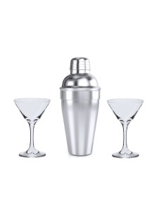 Set de cóctel con coctelera y 2 copas de cristal personalizado, coctelera sola