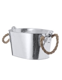 Cubo metálico de 6 L con abridores personalizado, vista frontal