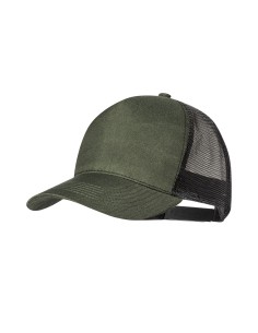 Gorra de poliéster RPET camuflaje personalizada en color verde oscuro