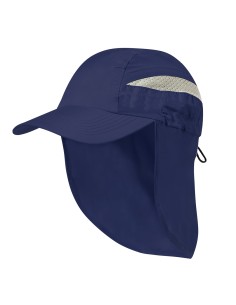 Gorra deportiva bicolor con solapa de cuello personalizada, vista completa