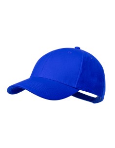 Gorra de 6 paneles en algodón orgánico personalizada en color azul