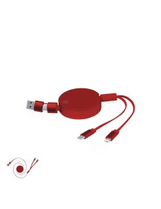 Cable cargador extensible de aluminio reciclado personalizado