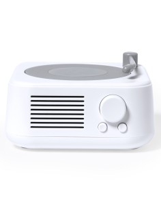Altavoz Bluetooth con forma de tocadiscos personalizado, con zona de impresión marcada