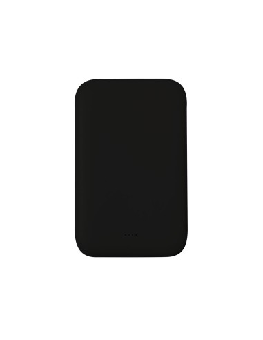 Power bank ultra compacto de 5000 mAh personalizado en color negro, vista completa
