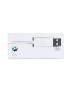 Puerto USB con ranura para cable personalizado, con la ranura para el cable visible
