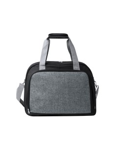 Bolso de gran capacidad en RPET personalizado en color gris oscuro, otra vista
