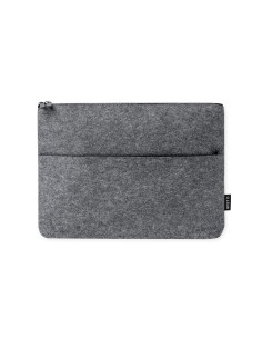 Funda de ordenador portátil en fieltro RPET personalizada, otra vista frontal