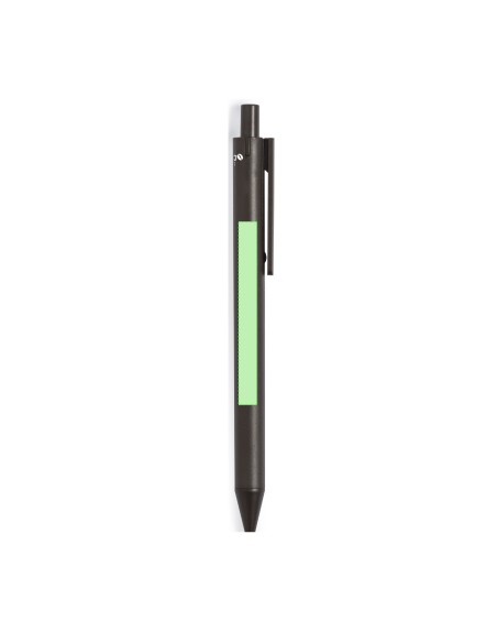 Set de libreta y bolígrafo de fibra de café personalizado, otra vista del bolígrafo