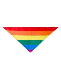 Pañoleta rainbow multicolor personalizada, otra vista extendida