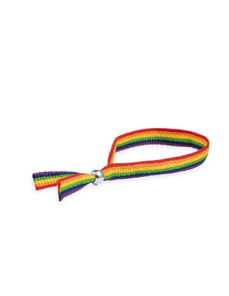 Pulsera rainbow personalizada de poliéster, con el cierre de ajuste