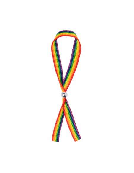 Pulsera rainbow personalizada de poliéster, vista completa
