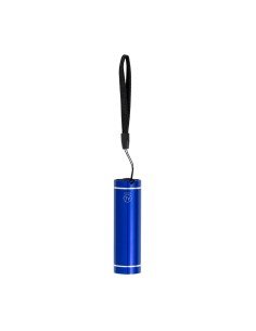 Linterna de aluminio reciclado con certificación GRS personalizada en color negro