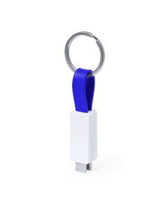 Cargador llavero USB tipo C personalizado 65W en color azul