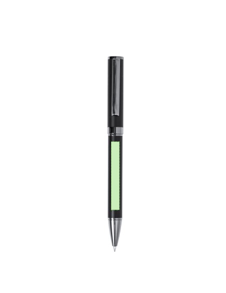 Set de bolígrafo y roller en metal personalizado, otra vista de perfil