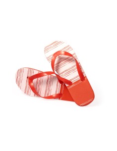 Chanclas de EVA bicolor personalizadas en color rojo y blanco