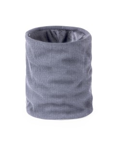 Braga de cuello personalizada en micropolar en color gris azulado, vista frontal
