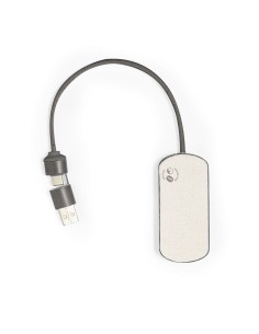 Puerto USB de fibra de café con 3 conexiones personalizado, vista superior