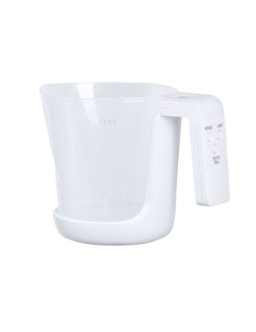 Báscula de cocina con jarra medidora integrada personalizada, vista de perfil con la sonda desmontable