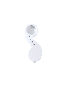 Lupa plegable con luz LED y aumento 30x personalizada, otra vista de perfil plegada