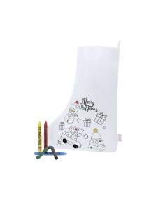 Calcetín navideño para colorear personalizado