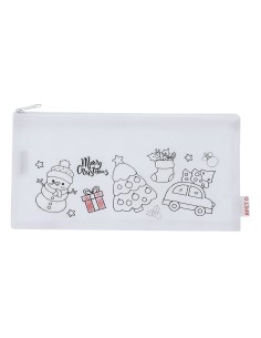 Estuche navideño personalizado con ceras RPET, otra vista con las ceras