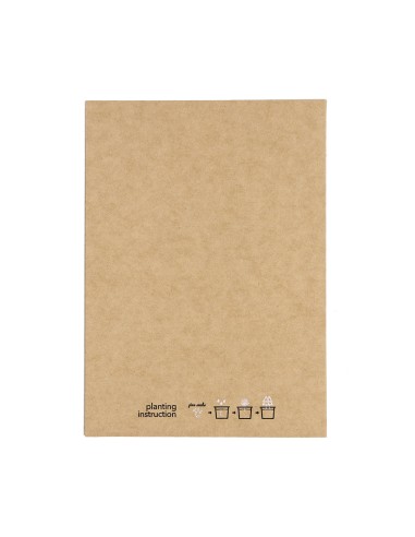Postal navideña personalizada con semillas de pino, con zona de impresión marcada