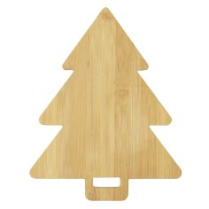 Tabla de bambú con forma de árbol de Navidad personalizada, vista frontal