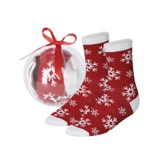 Calcetines navideños en bola transparente personalizados