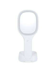 Espejo multifunción con cargador inalámbrico y luz LED personalizado, vista frontal