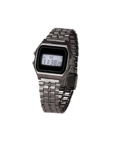 Reloj digital con retroiluminación LED y múltiples funciones personalizado en negro