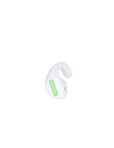 Auriculares open ear con power bank integrado personalizado en blanco, auricular con zona de impresión marcada