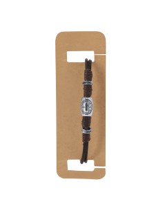 Pulsera de Piel con Charm Símbolo de la Paz | Goodie