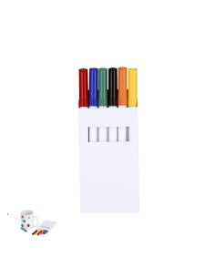 Set de 6 rotuladores para cerámica en caja de cartón reciclado personalizado