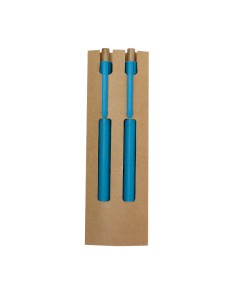 Set de Bolígrafo y Lápiz Eterno de Caña de Trigo | Goodie