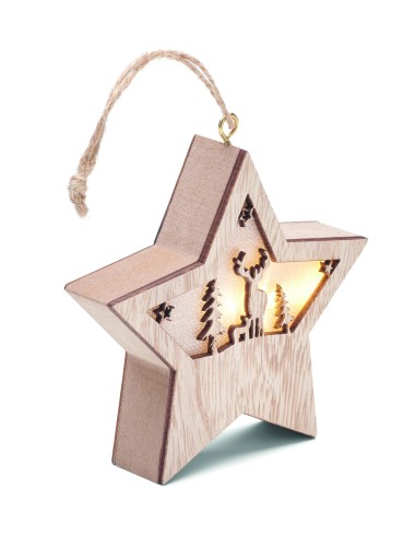 Estrella de MDF con luz 7CX1527