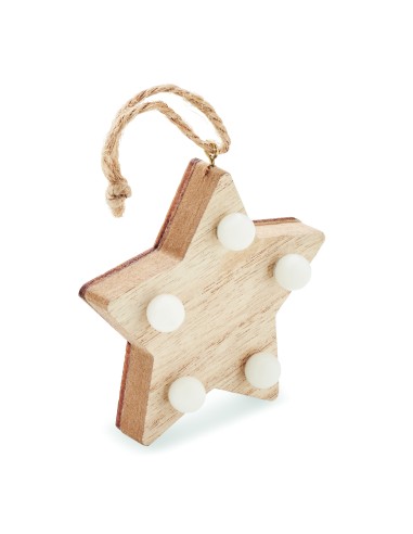 Estrella de madera con luces 7CX1531