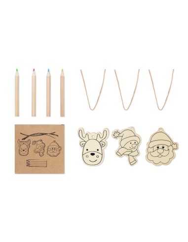 Set adornos madera y dibujar 7CX1535