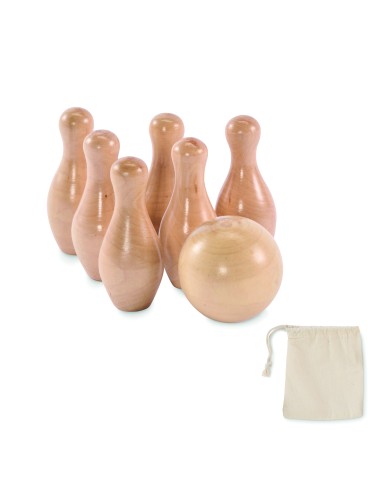 Mini juego de bolos de madera 7MO2434