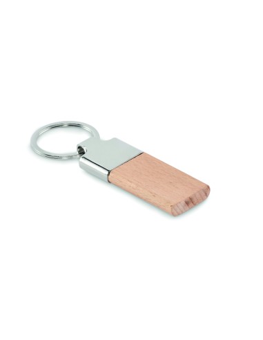 Llavero con madera de caucho 7MO2484