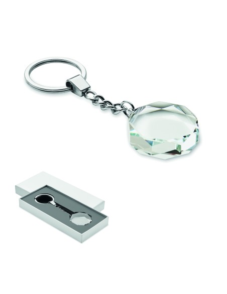 Llavero redondo de cristal 7MO2657