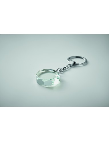 Llavero redondo de cristal 7MO2657