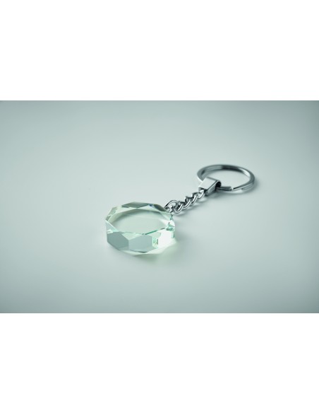 Llavero redondo de cristal 7MO2657