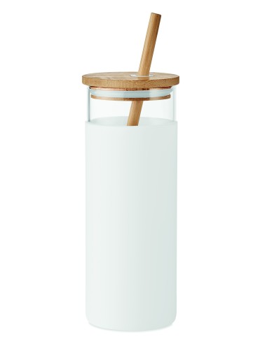 Vaso de 450 ml con tapa bambú 7MO6352