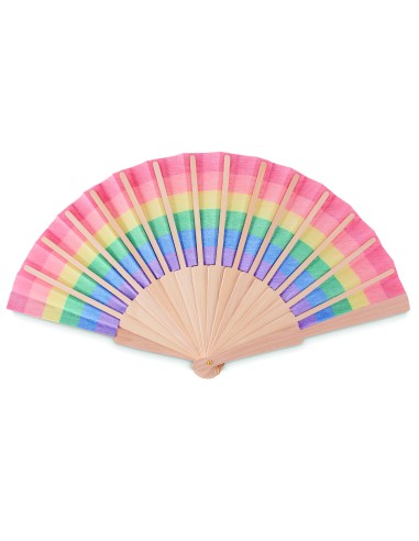 Abanico de madera rainbow 7MO6446